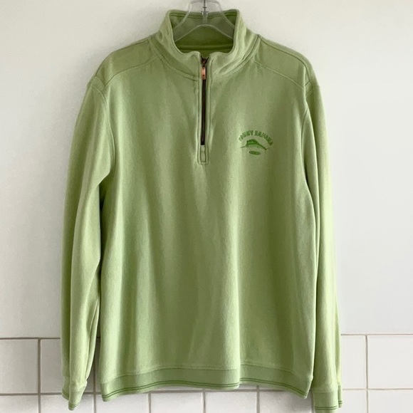 Tommy Bahama Relax Men’s 1/2 Zip Pullover Sweater Sweatshirt Light Green Sz XL - Picture 1 of 8